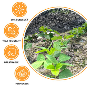 BELLEBILL shade cloth water-permeable mesh maintains airflow for plants.