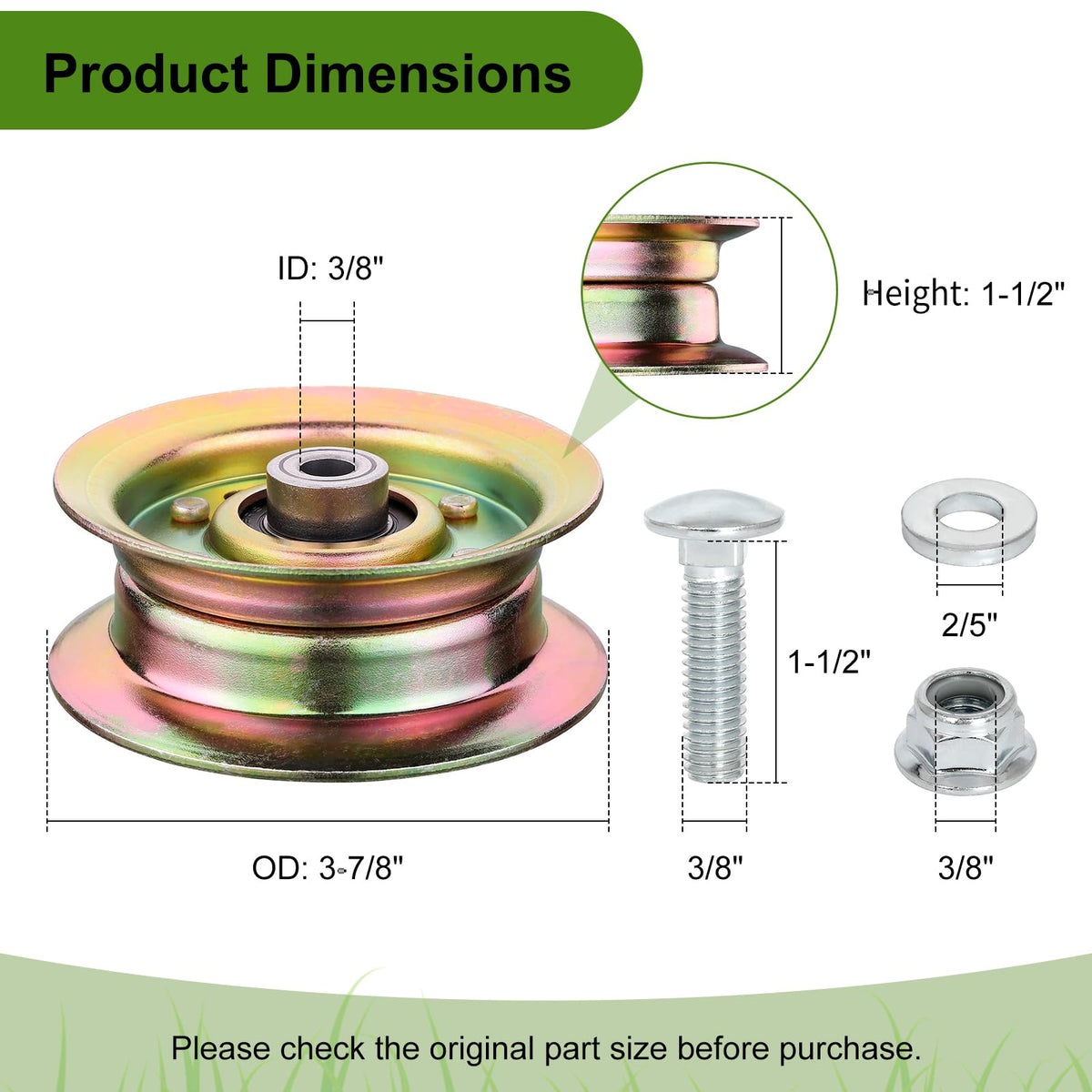 Belleone 177968 flat idler pulley side compatibility illustrates broad model support