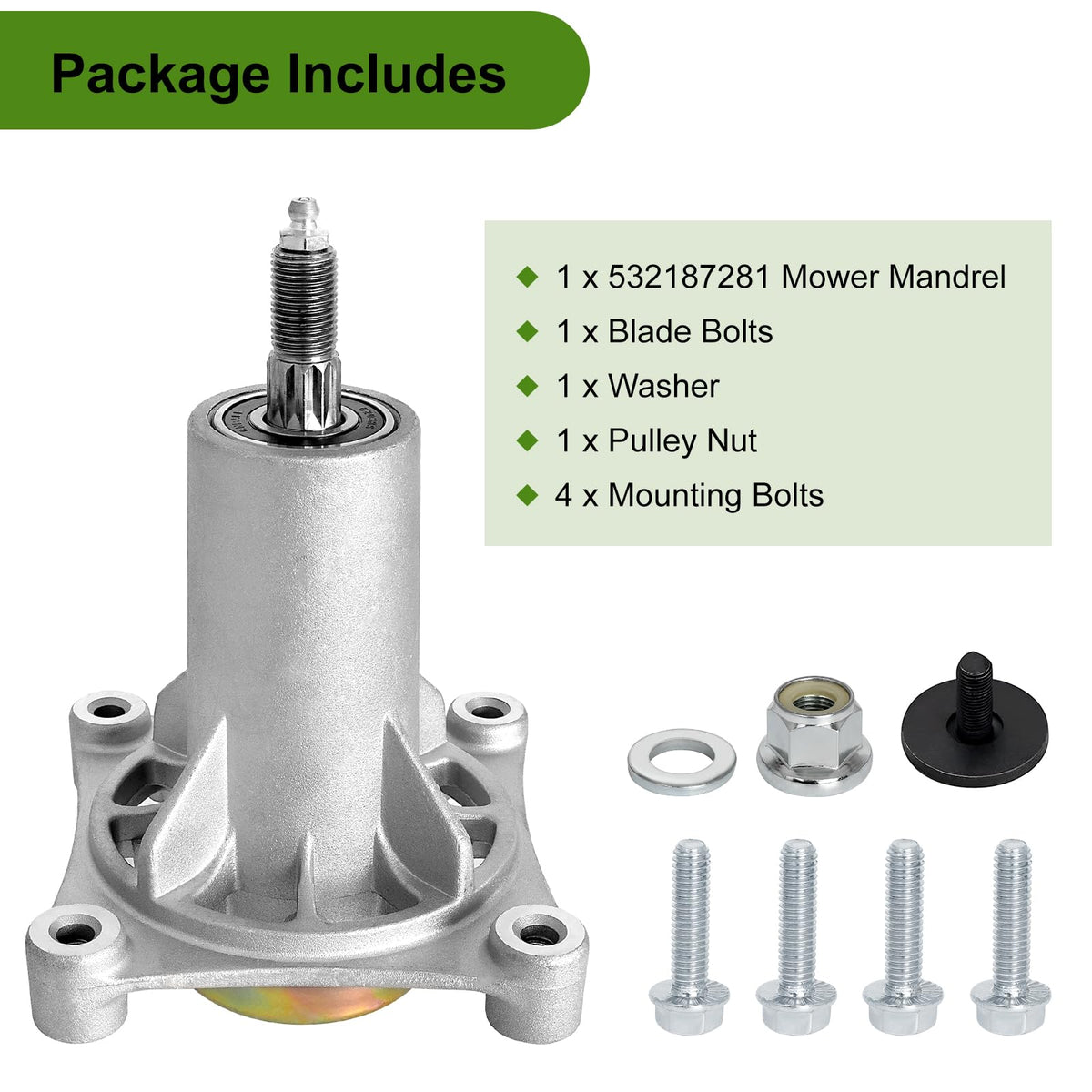 Belleone 187292 installation kit including bolts and star tool.