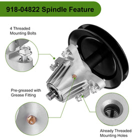 Belleone 918-04822B spindle with bolts and hardware included for easy setup