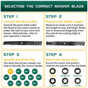 Belleone blade center hole 5/8 inch for secure mounting.
