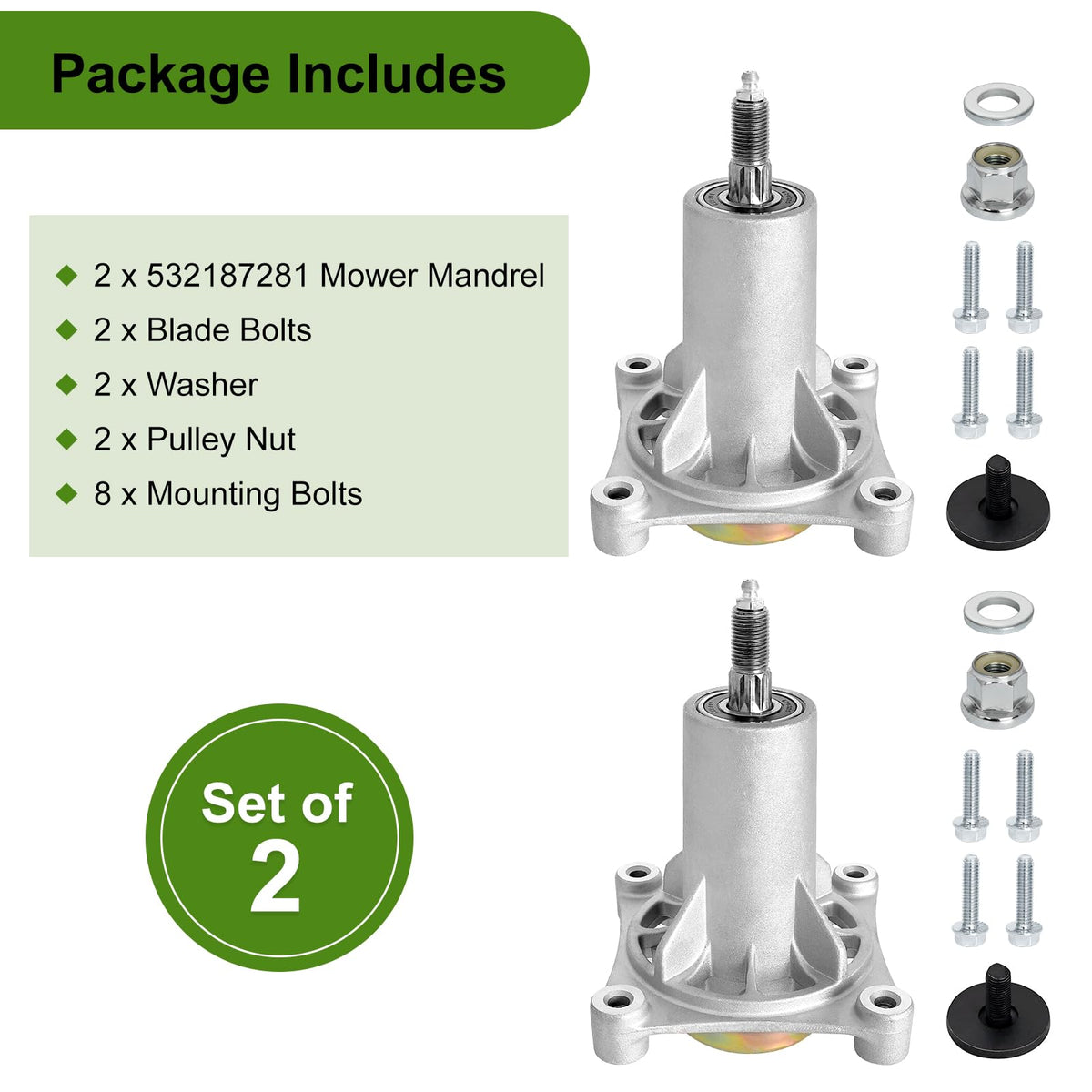 Belleone aluminum spindle highlighting corrosion-resistant durability