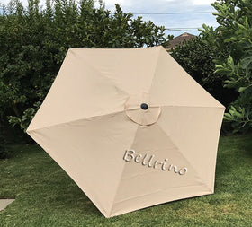BellRino Decor replacement canopy for 9ft six-rib umbrella in beige for a refreshed patio