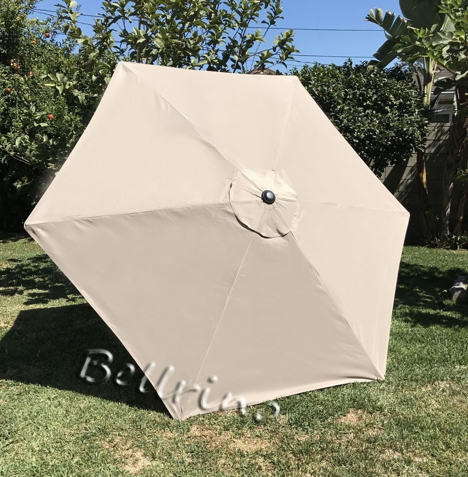 BELLRINO canopy for 9ft 6-rib umbrellas offers universal fit and refreshed shade.