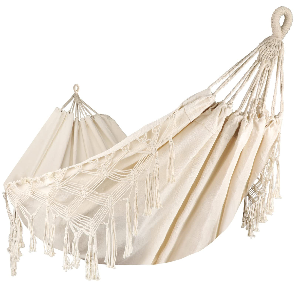 Bellzacasa double hammock ready for beach or backyard relaxation