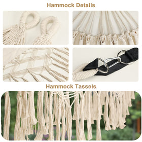 Bellzacasa hammock fishtail-knit ends show durability and style