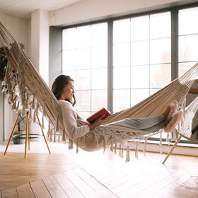 Bellzacasa hammock packing bag demonstrates easy portability