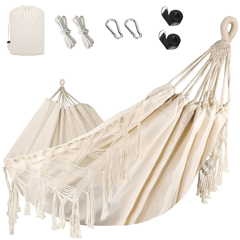 Bellzacasa Double Hammock in outdoor setting for relaxed evenings
