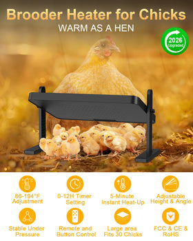 BEMOKURI brooder plate remote control enables easy temperature management.