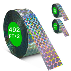 Benasan 984FT reflective ribbon on a fence deters birds with shimmering signals.