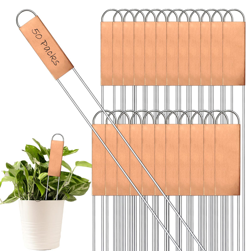 Bendical copper metal plant labels 11.8 inch with readable marking area for crops