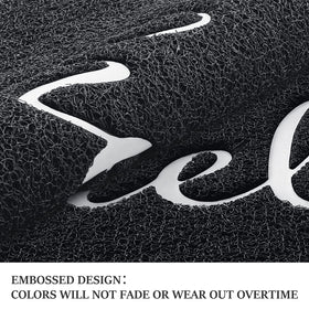 BeneathYourFeet hello-embossed doorway mat creates a welcoming entry.