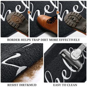 BeneathYourFeet durable PVC mat handles mud and moisture in high-traffic areas.