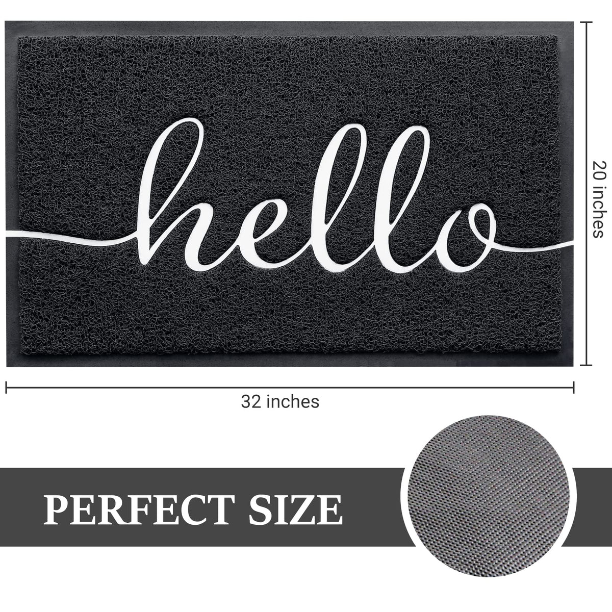BeneathYourFeet low-profile mat fits under doors for easy movement.