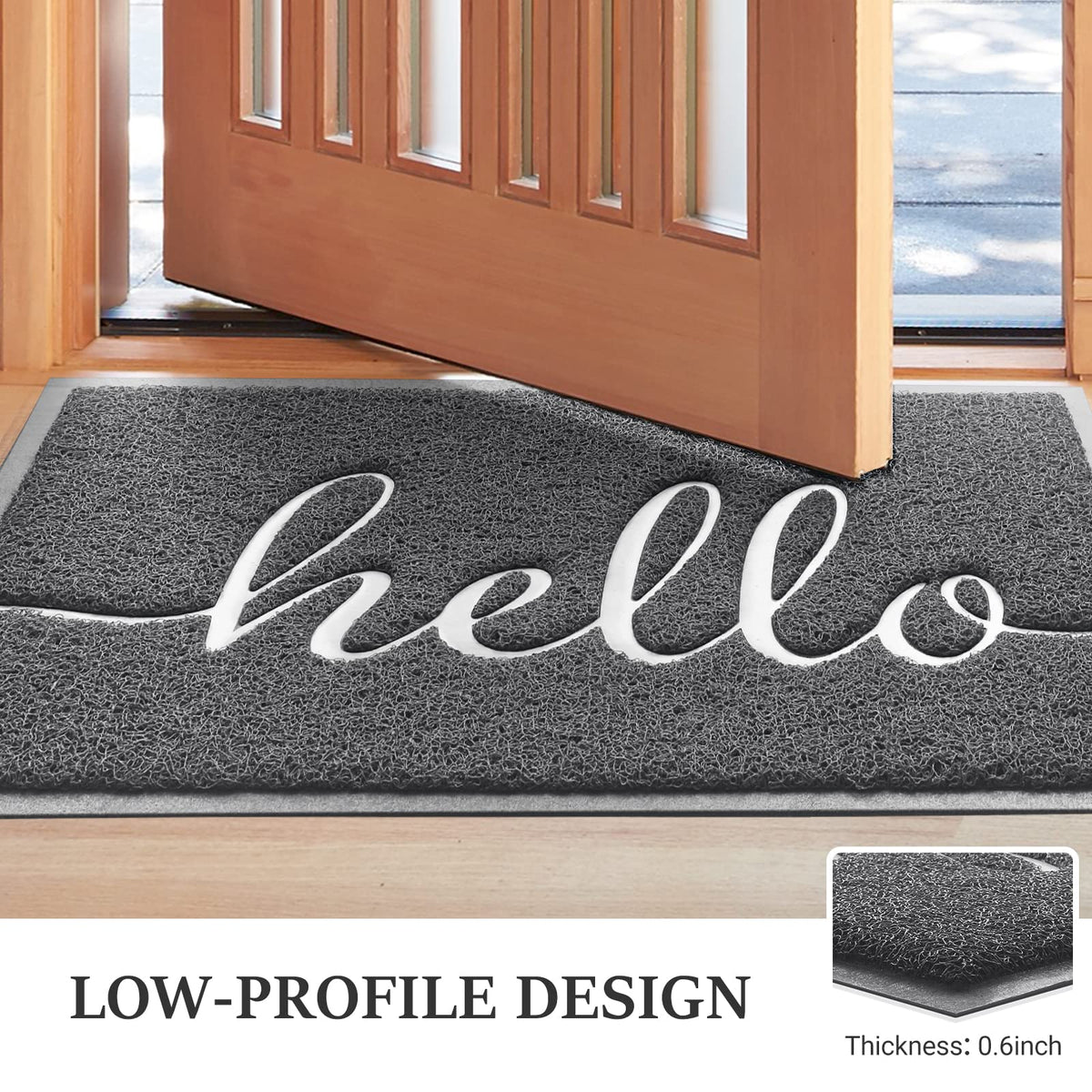 BeneathYourFeet door mat non-slip backing stays in place