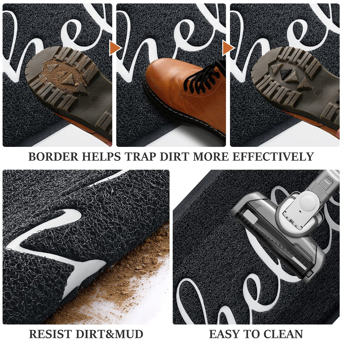 BeneathYourFeet mat non-slip backing prevents shifting on dry floors