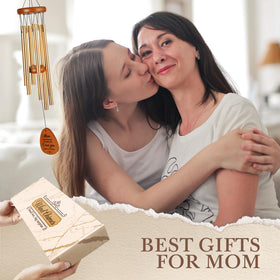 BeneCharm wind chime with flower pattern engraving adds heartfelt decor