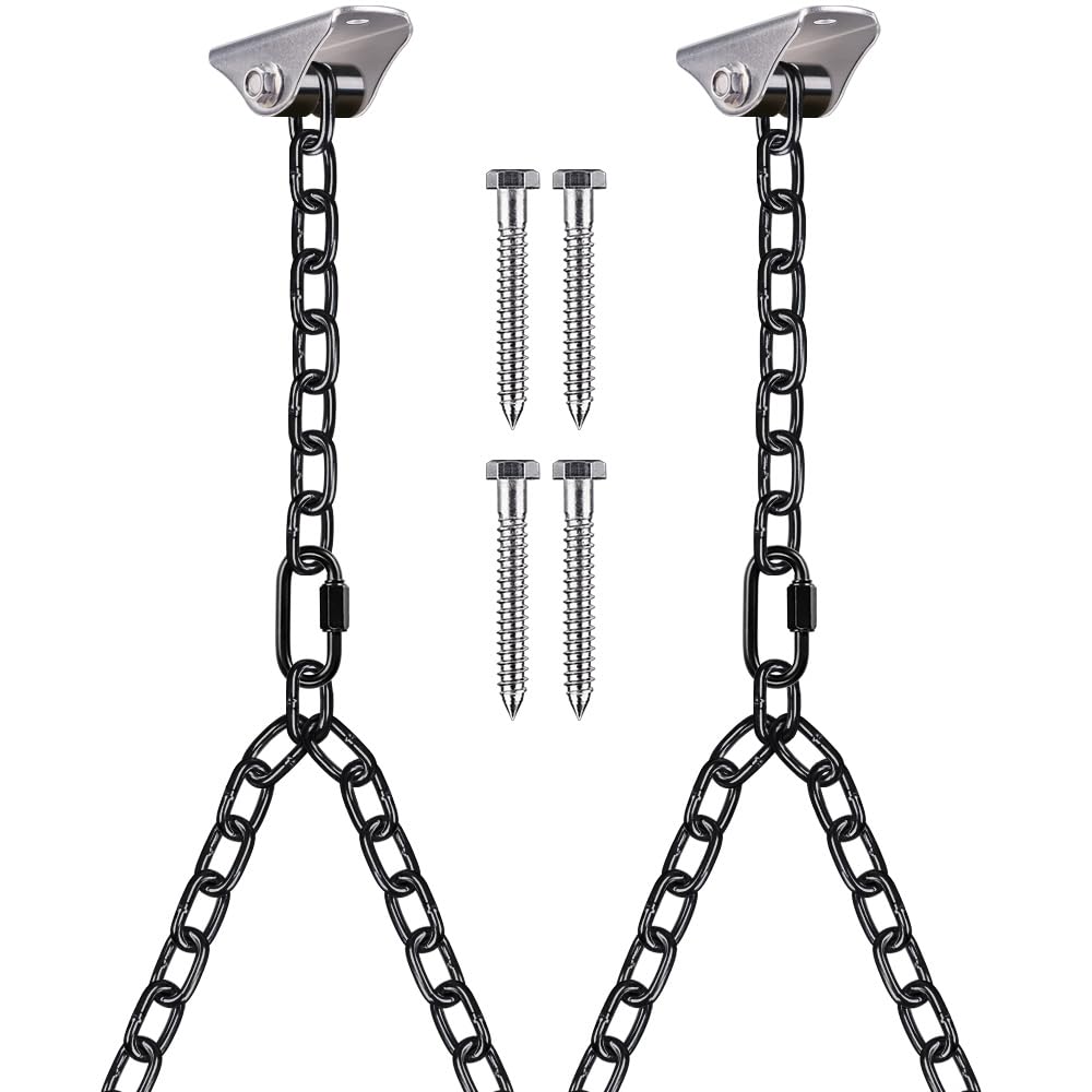 BeneLabel heavy duty porch swing chain kit with silent hangers for smooth, quiet outdoor seating.