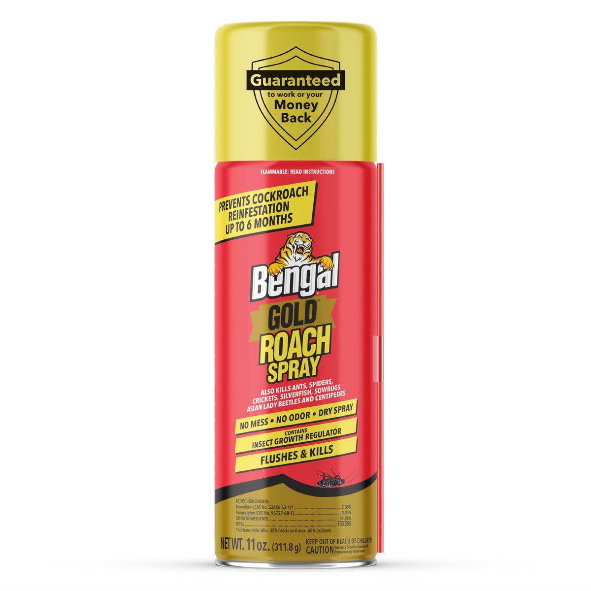 Bengal Gold Roach Spray bottle ready for quick, odorless pest control around your home.