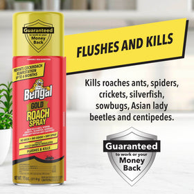 Bengal Gold Roach Spray Nylar active showing reinfestation prevention benefits.