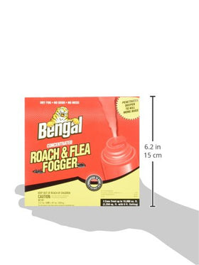 Bengal Roach and Flea Indoor Fogger mist targets multiple pests in indoor spaces
