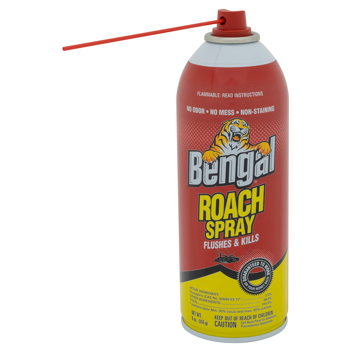 Odorless Bengal spray leaves no mess during applications.