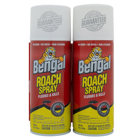 Bengal Roach Spray two-pack 9 oz cans for fast indoor pest control.