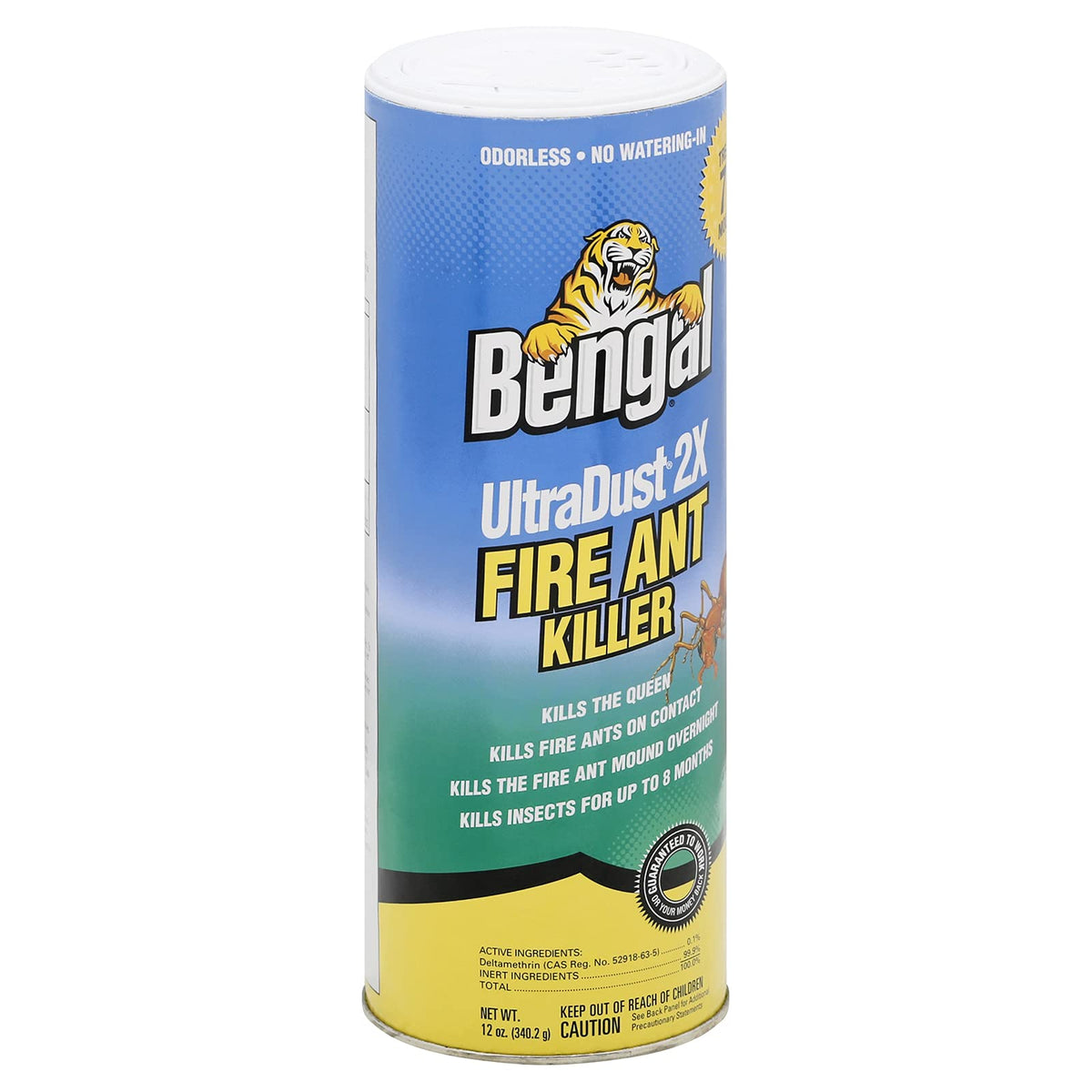 Bengal Ultradust being sprinkled over a fire ant mound for fast, on-contact control.