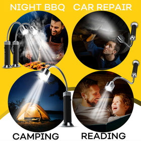 Nine high-density LEDs deliver bright, even visibility on grill surfaces.