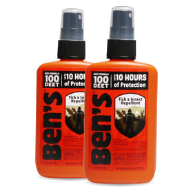 Ben's 100 Tick Repellent pump spray bottle delivering up to 10 hours of protection