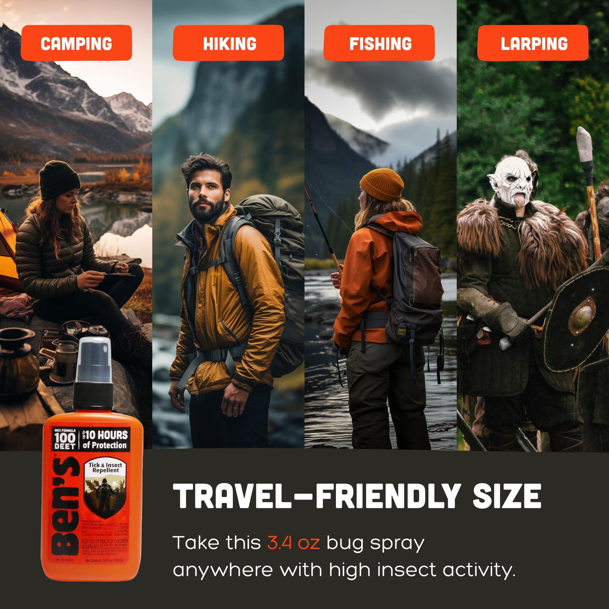 Ben's family-friendly outdoor protection in a compact bottle