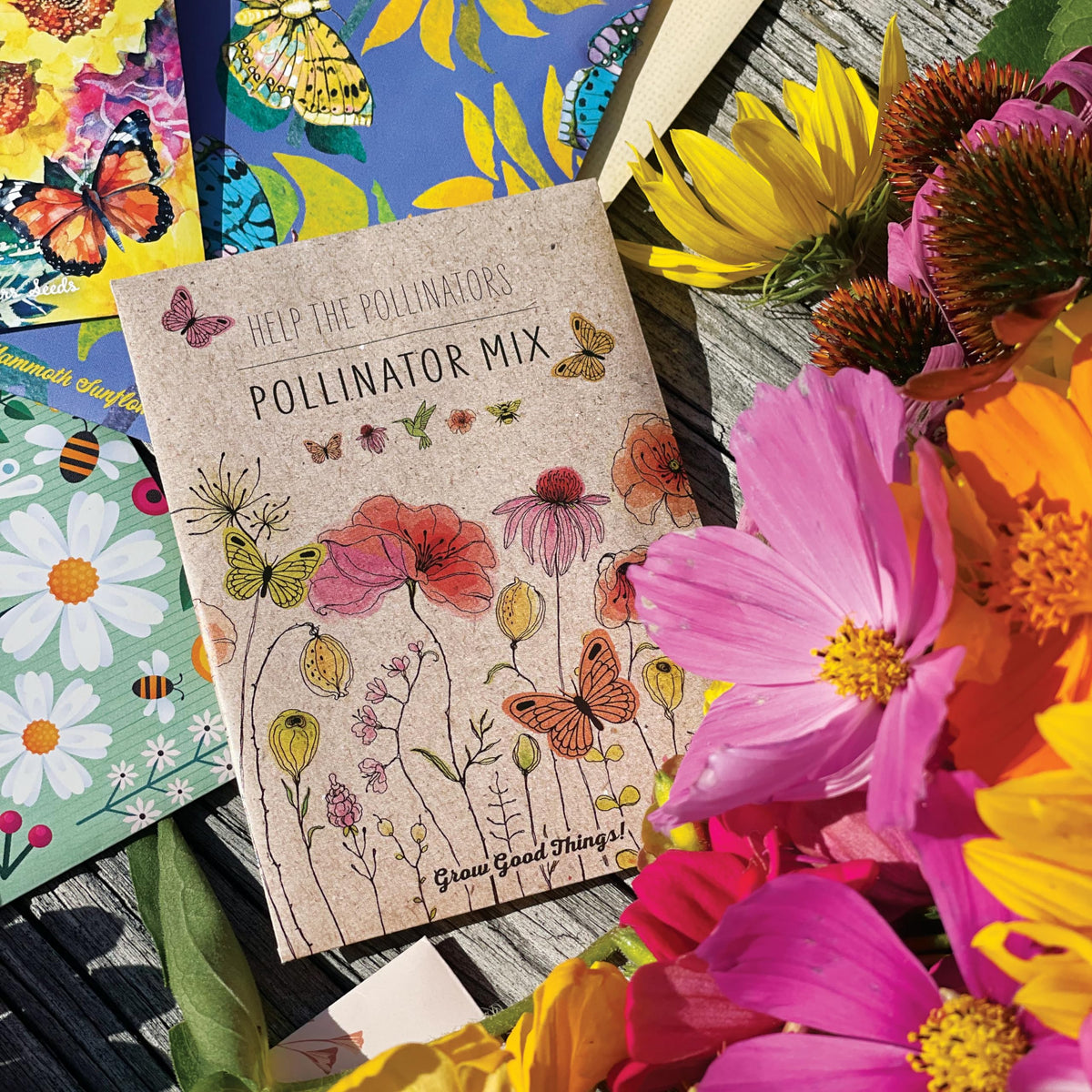 Bentley Pollinator Mix in flower bed demonstrates pollinator-friendly garden potential