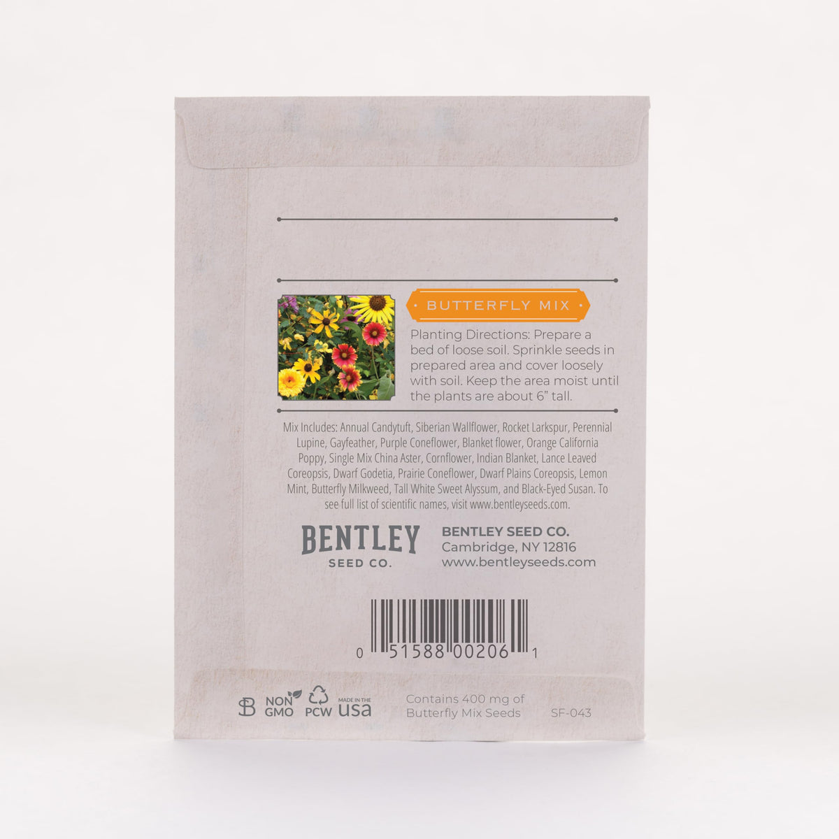 Bentley Seed Co seed packets are easy to grow with quick instructions.