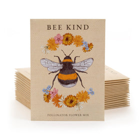 Bentley Seed Co. Bee Kind back panel offers space for a personalized message.