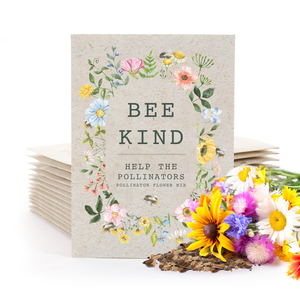 Bentley Seed Co. Bee Kind seed packets for Earth Day favors.