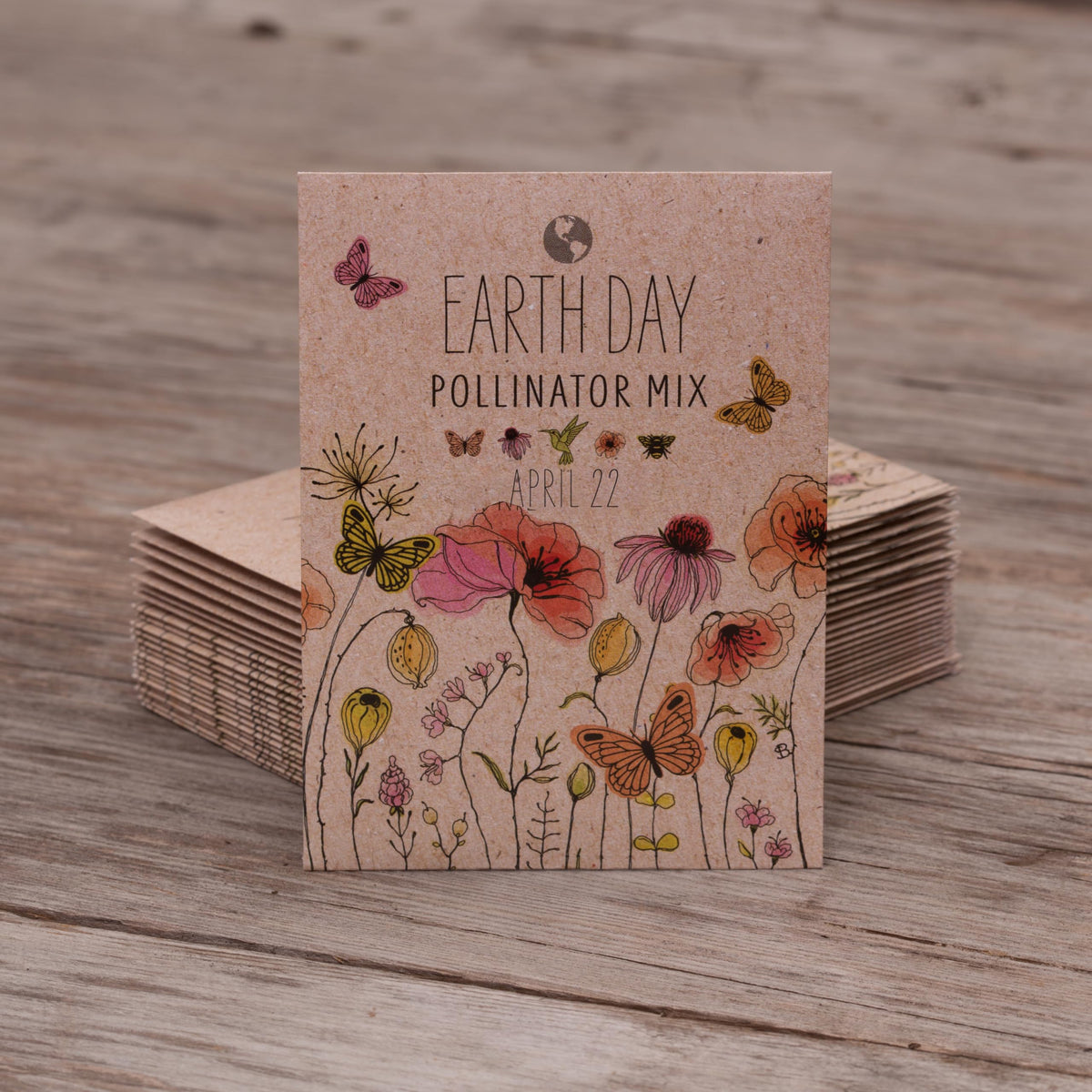 Bentley Seed Co Earth Day message-back panel ready for personalization