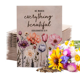 Bentley Seed Co. He Makes Everything Beautiful wildflower packets arranged for gifting