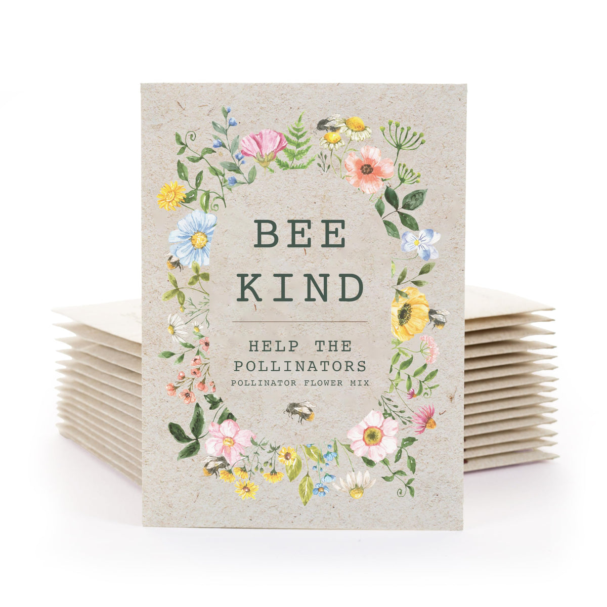 Bentley Seed Co. Kraft back panel seed packets for messages.