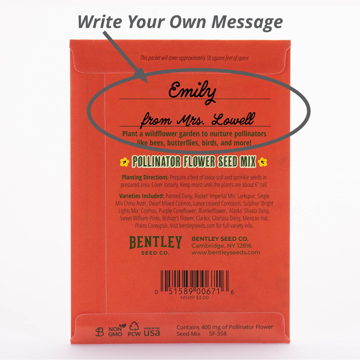 Bentley Seed Co. non-GMO seeds pack offers fresh, reliable planting options.