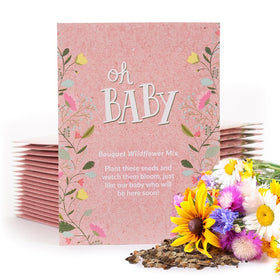 Bentley Seed Co Oh Baby pink packet front—cute baby shower gift for guests
