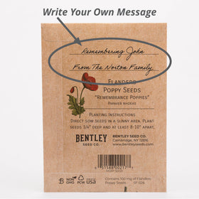 Bentley Seed Co planting instructions for poppy seeds