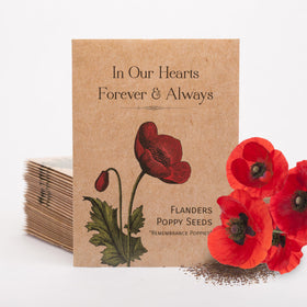 Bentley Seed Co red Flanders poppy seed packet for remembrance gifting