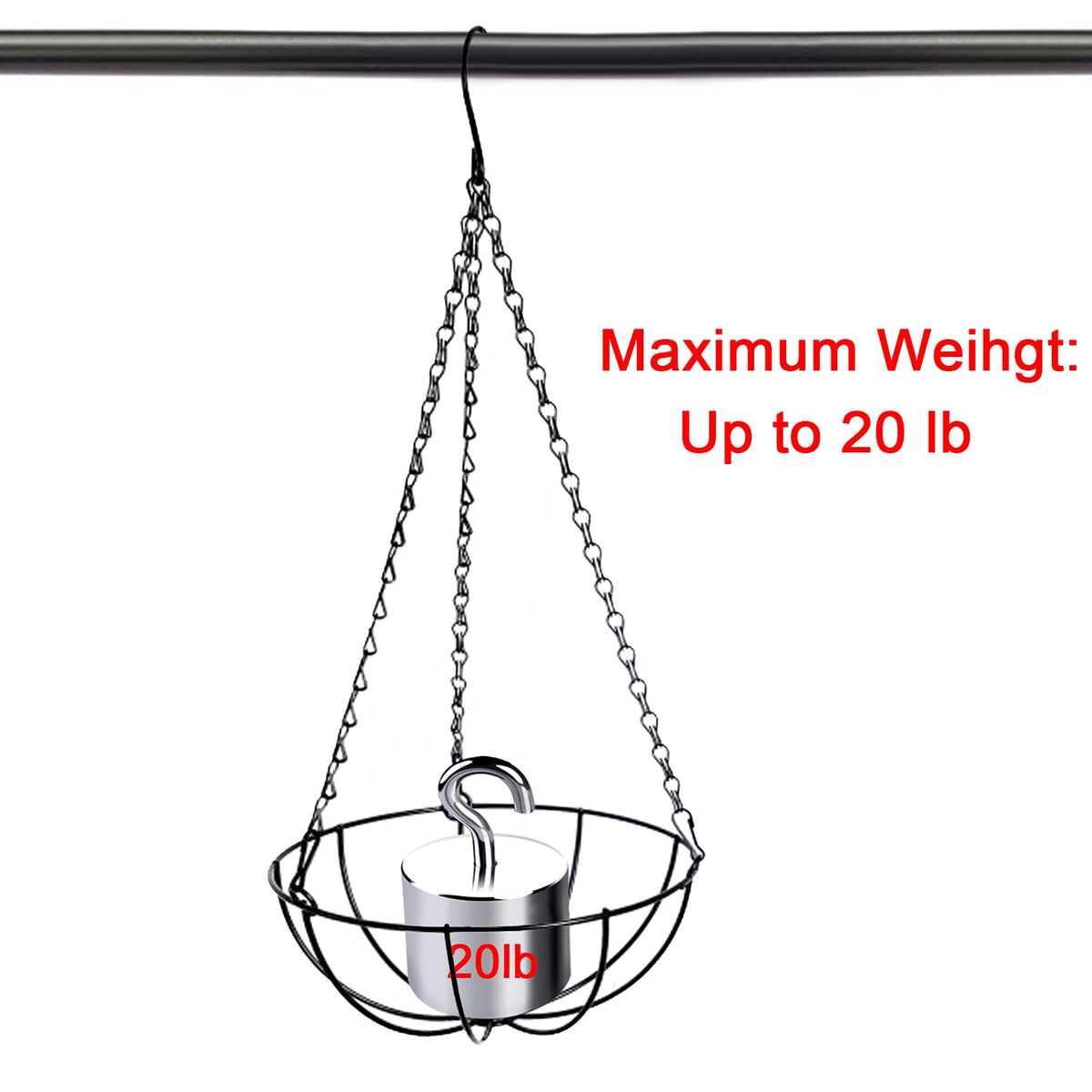 Benvo 3 pack hanging chains provides reliable support for bird feeders, pots, and ornaments