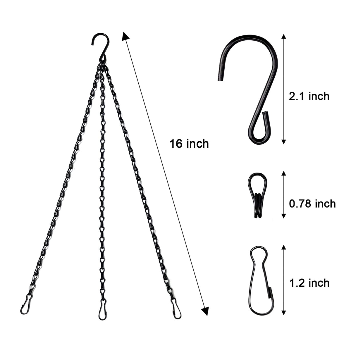 Benvo 3-pack hanging chains bundled together for versatile outdoor hanging solutions.