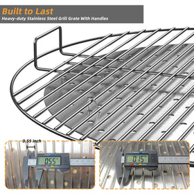 Benzoyl 22-inch replacement grates endure seasons of grilling.