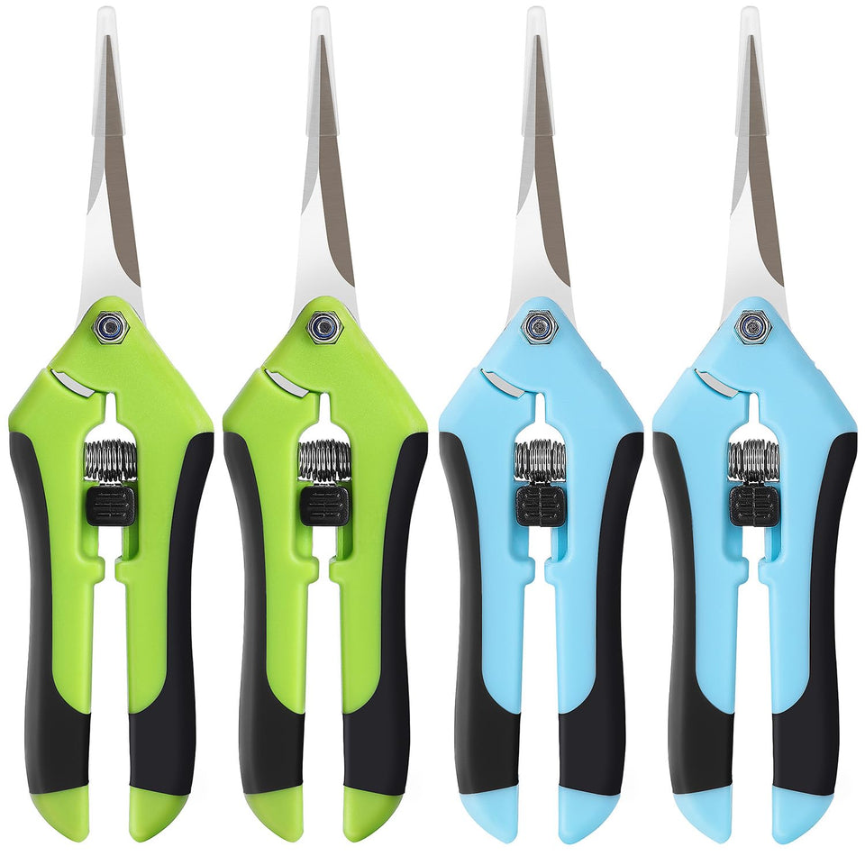BEoffer pruning shears in hand for precise cuts on delicate stems.