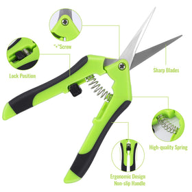 BEoffer pruning shears with pointed tips reach thin shoots and tight spots.