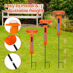 Beofinest rain gauge with ground-plug provides stable setup in windy spaces.