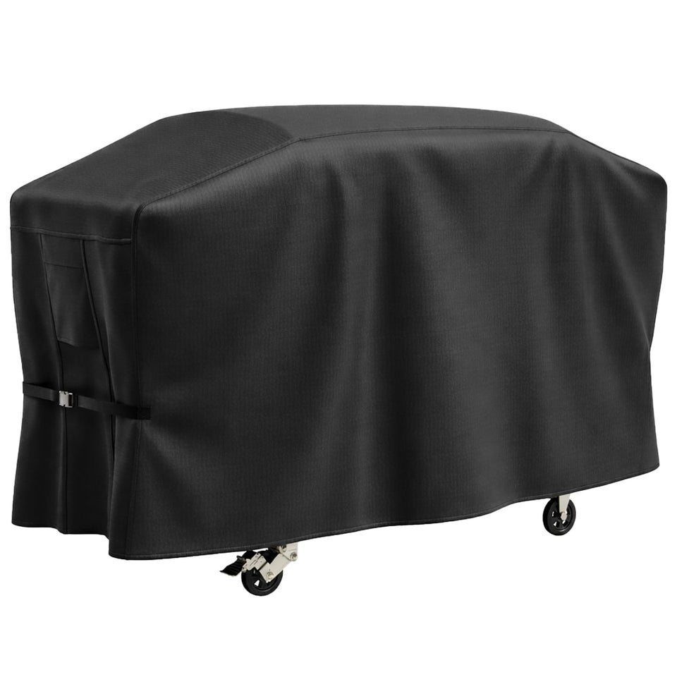 BEOTBRMI grill cover fits 28-inch Blackstone griddle with hood for outdoor protection.