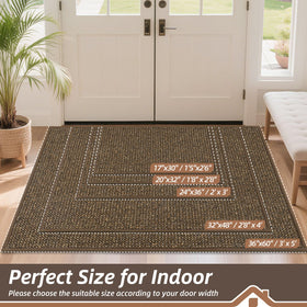 BEQHAUSE Dirt Trapper back door mat demonstrates durable weather-ready design.
